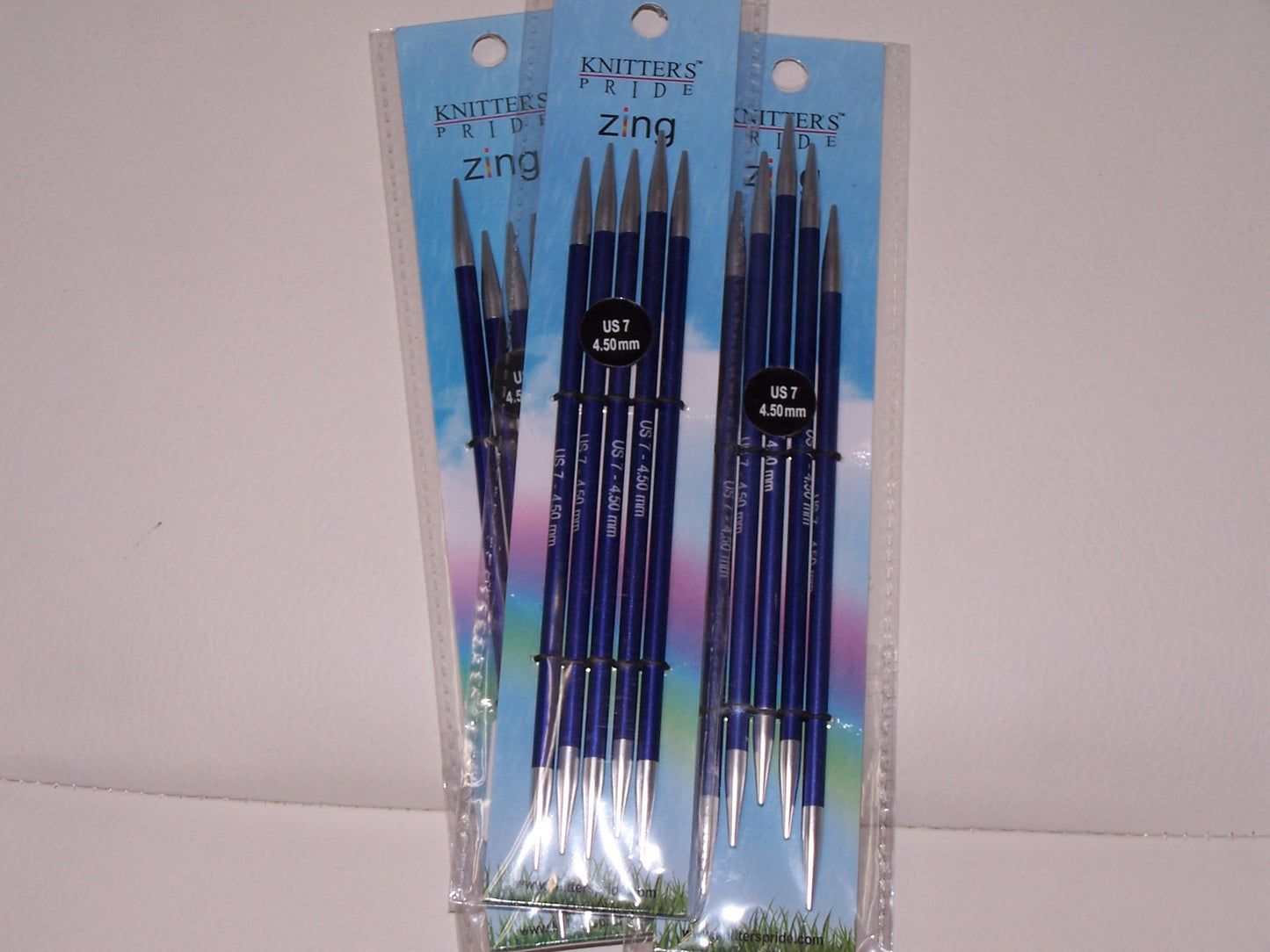 Knitters Pride Zing US 7 (4.50mm) size 6 inch DPN's